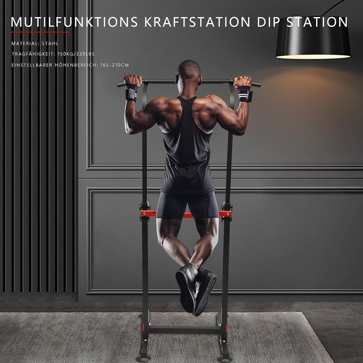 Klimmzugstange, Multifunktionale Dipstation Pull Up Kraftstation, Trainingsbar Fitnesstraining Bar,