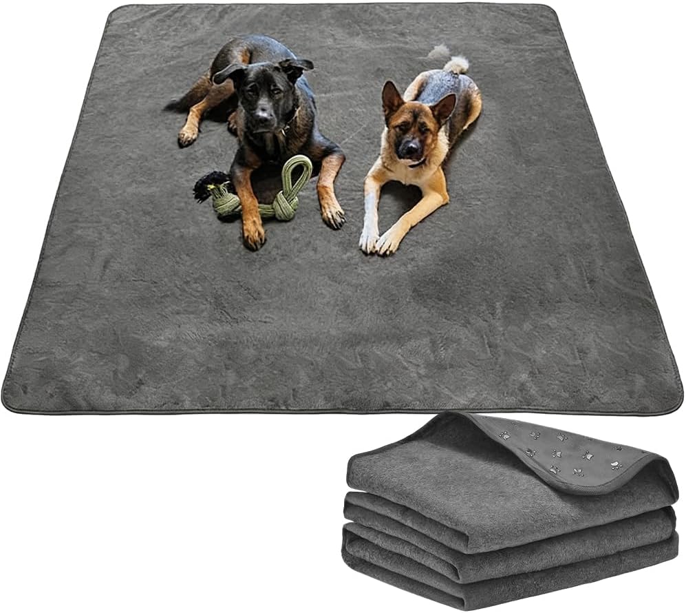 Welpenunterlage Waschbar Puppy Training Pads, 168 x 125 cm Hundedecke Wasserdicht Matten für Hunde,