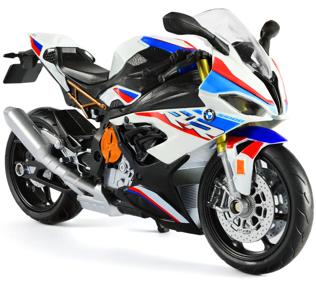 Risopen 1/12 S1000RR Motorrad Modell Spielzeug Mini Legierung Metall Diecast Motorrad Modell Weiss M