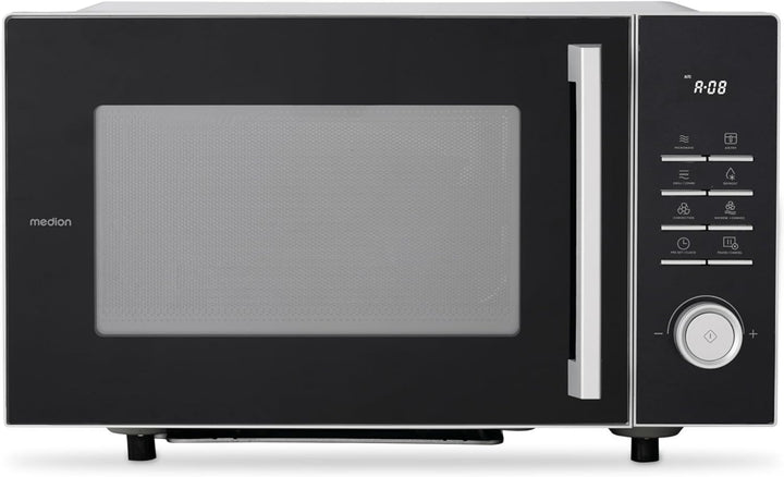 MEDION Mikrowelle mit Grill und Heissluftfritteusenfunktion (25 Liter, 900 Watt, 1.500 Watt Grill, 1