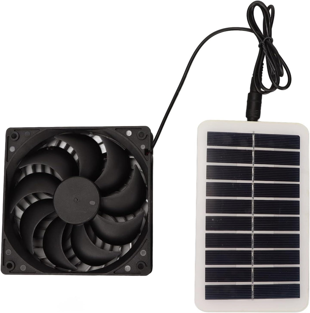 Solarpanel Lüfter Set, 3 W, 5 V, Solar Abluftventilator Set, Tragbar, Solarbetriebener Luftventilato