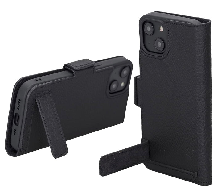 Solo Pelle aufklappbare Lederhülle kompatibel für iPhone 14 in 6.1 Zoll inkl. 1 Kartenfach für das o