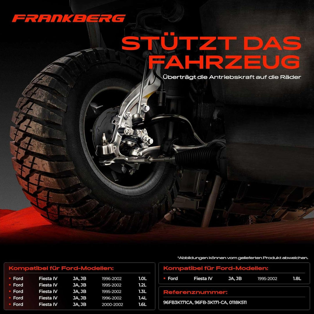 Frankberg Achsschenkel Radaufhängung Vorne Links Kompatibel mit Fiesta IV JA JB 1.0L-1.8L 1995-2002