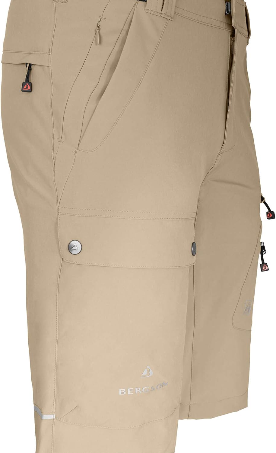 Bergson FROSLEV COMFORT Bermuda | Herren Wandershorts, recycelt, elastisch, 8 Taschen - recycelt - P