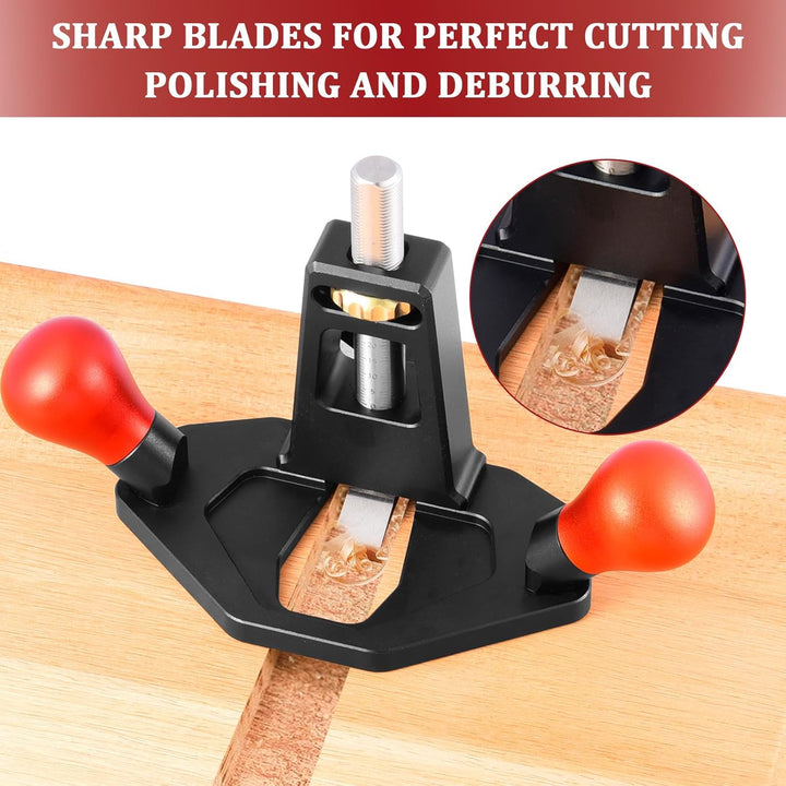 PEESHON Handfräshobel, Grundhobel Einhandhobel mit Verstellbar Nuttiefe 0-25cm Handhobe Router Flugz