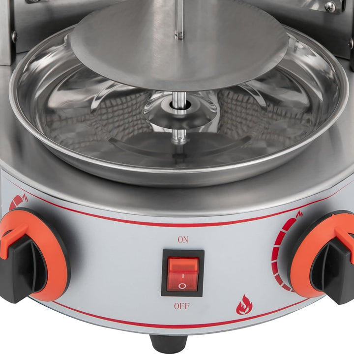 Dönergrill, 4.3KW Gas Vertikaler Broiler Döner Dönergrill mit 360° Drehbaren Grill, Vertikalgrill, A