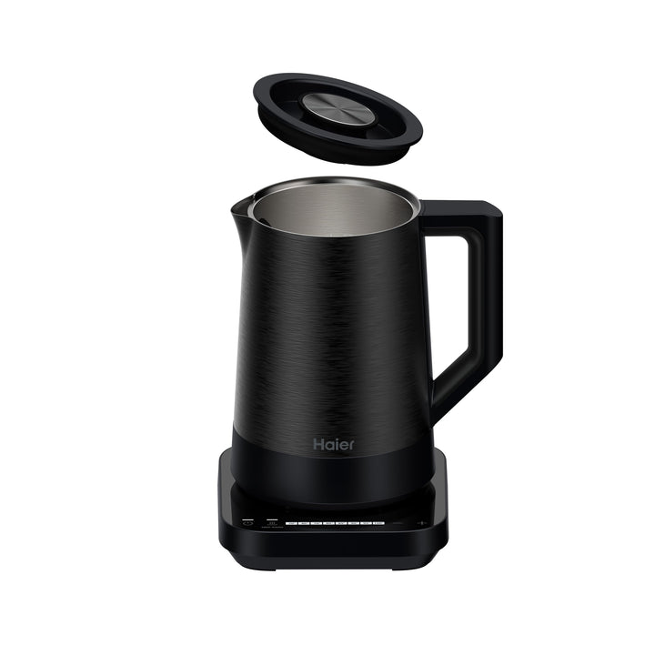 Haier Wasserkocher mit Temperatureinstellung aus Edelstahl 1,7 Liter I Energiesparender Kettle mit 7