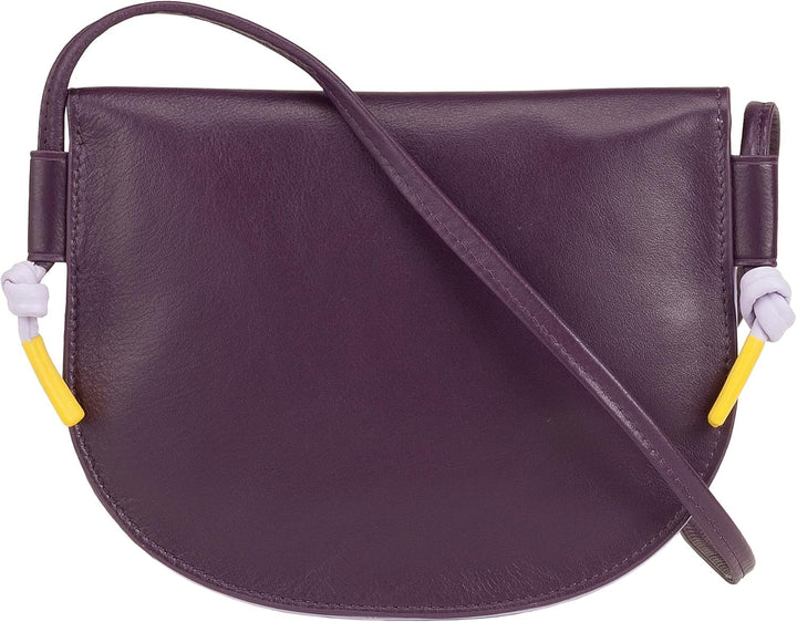 DUDU Damen Umhängetasche aus Leder, kompaktes schlankes Design Handtasche mit Knopfverschluss, Verst