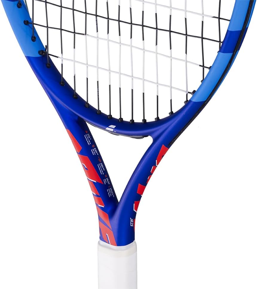 Babolat, Tennisschläger Modell Drive Junior, Einheitsgrösse, Blau/Rot, Leicht, Griff für kleine Händ
