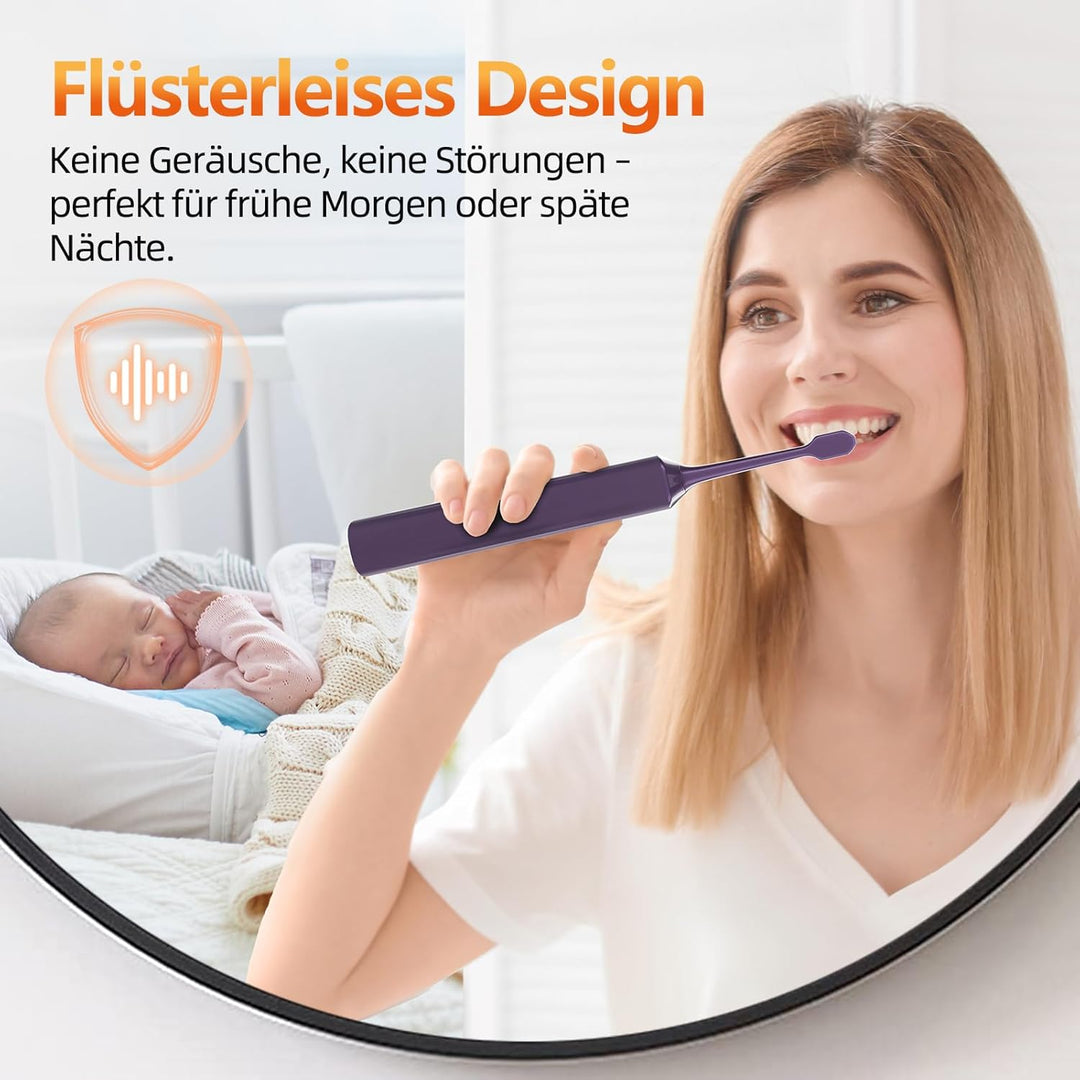Elektrische Zahnbürste, Schallzahnbürste, Zahnbürste Mit 180 Tagen Akkulaufzeit Und Timer, 3 Intensi
