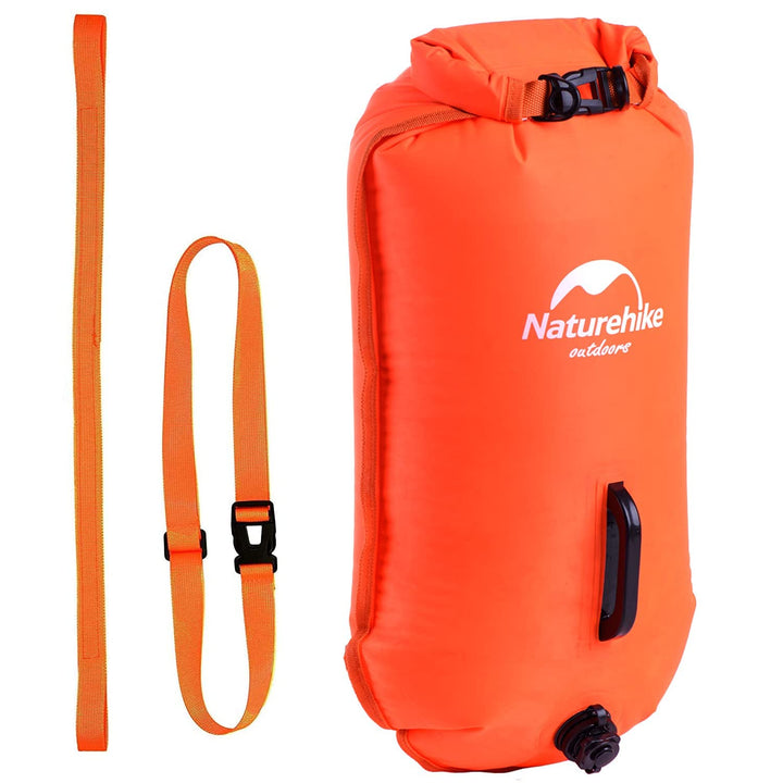 Naturehike Aufblasbarer Trockensack, 18L Wasserdichter Rucksack mit 2 Luftkammern für Open Water Sch