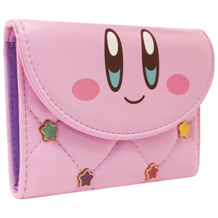 Kirby Dream Land Fähigkeit Metallsterne Portemonnaie Tri-Fold Münzfach & Kartenhalter, Pink