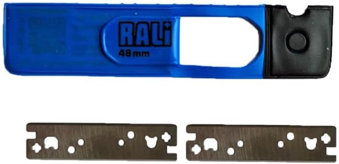 RALI Ersatzmesser Set 48mm: 5x Chromstahl & 1x Hartmetall (HM) Wendemesser für Handhobel - Profi Hob