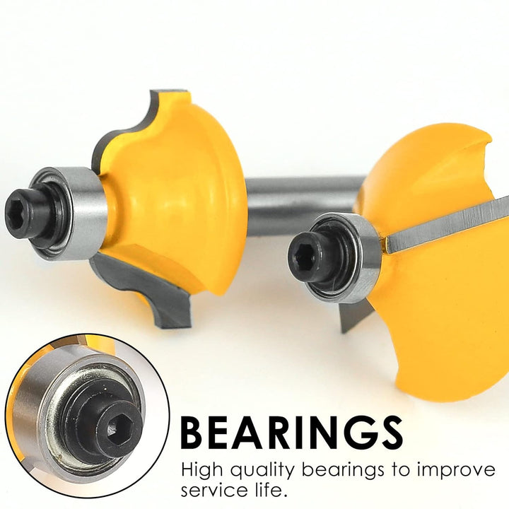 Oberfräsen-Bits-Set 1/4 Zoll Schaft – BAIDETS 35 Stück 1/4 Zoll Fräser-Bits für professionelle Tisch
