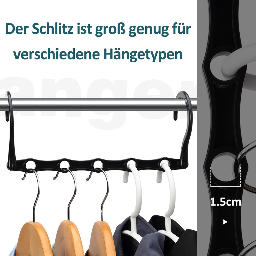 Eupako 20 Stück kleiderbügel platzsparend, Schwarz Magischer kleiderschrank Organizer, Kleidung Idea