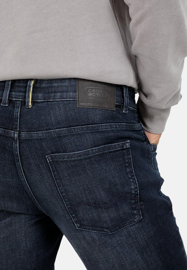 camel active Herren Relaxed Fit fleXXXactive® 5-Pocket Jeans 31W / 32L Blau, 31W / 32L Blau