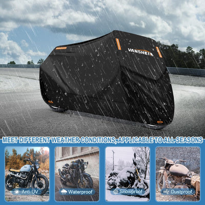 VANSHEIM Abdeckplane Motorrad Outdoor Moped Abdeckung Wasserdicht Motorradgarage Indoor Roller Garag