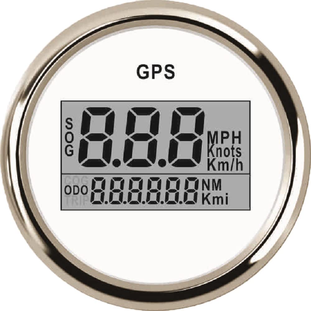 ELING Universal Digital GPS Tacho Messgerät ODO für Auto Motorrad LKW Yacht Gefäss 2 Zoll 9-32 V