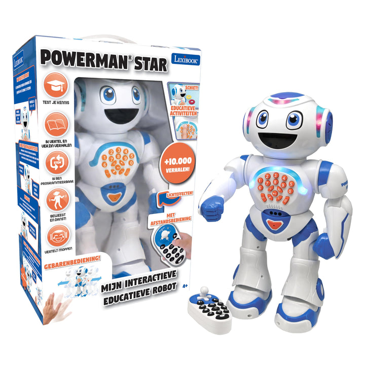 Lexibook, Powerman® Star, Ferngesteuerter Roboter, Sprechen und Gehen, programmierbar, für Kinder 4+