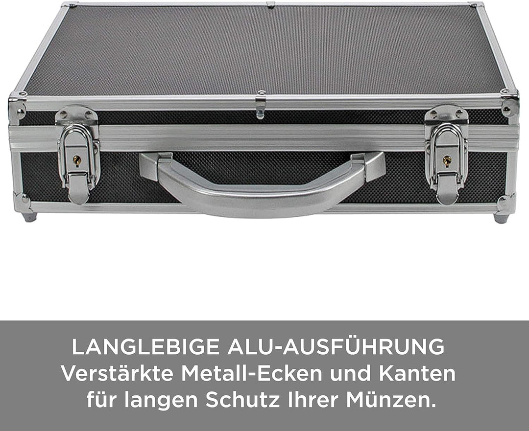 SAFE 268 - 288 Münzen-Koffer Diamant (ohne Inhalt) schwarz für Münzen verschiedener Durchmesser. Zum