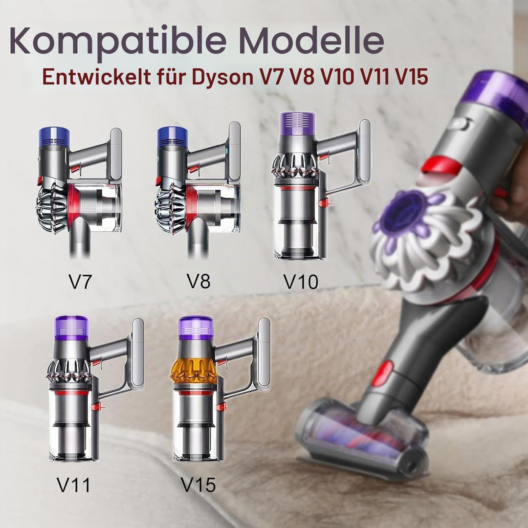Mini Turbinendüse für Dyson V7 V8 V10 V11 V15 Staubsauger,Elektrische Matratzenbürste Kompatibel für
