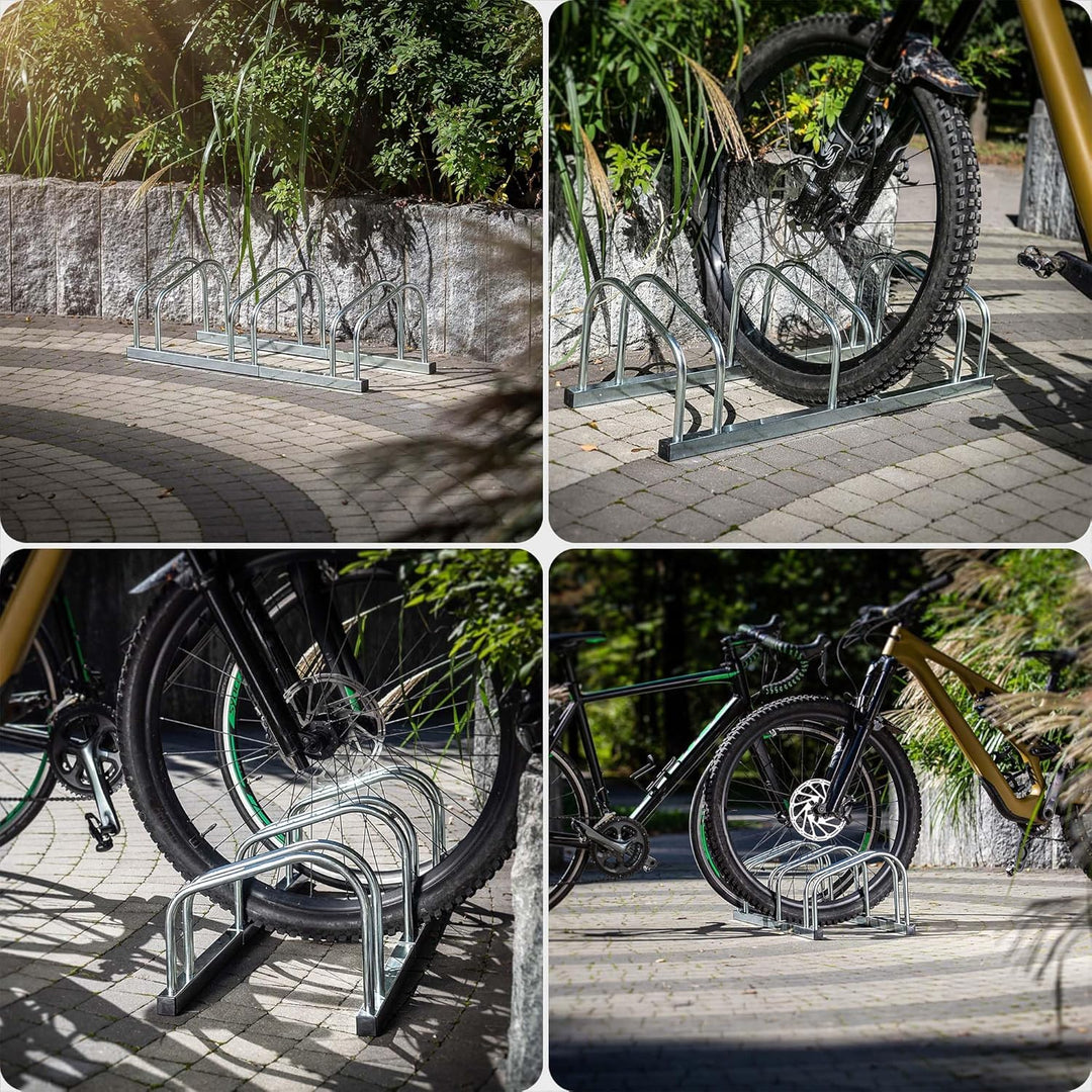 KADAX Fahrradständer für 3 Fahrräder für Boden oder Wandmontage, Fahrradhalter aus verzinktem Stahl