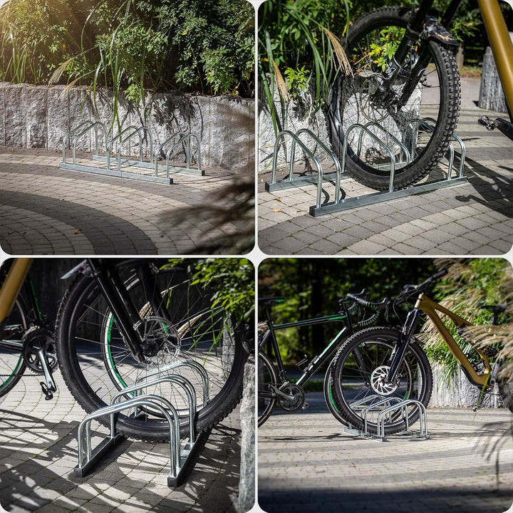 KADAX Fahrradständer für 3 Fahrräder für Boden oder Wandmontage, Fahrradhalter aus verzinktem Stahl