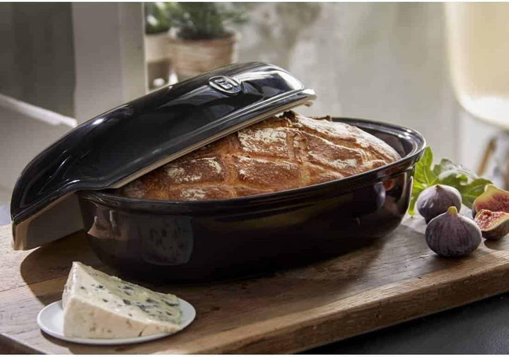 Emile Henry EH799501 Brot, Keramik, Kohlschwarz, 5 Liter Dunkelschwarz., Dunkelschwarz.