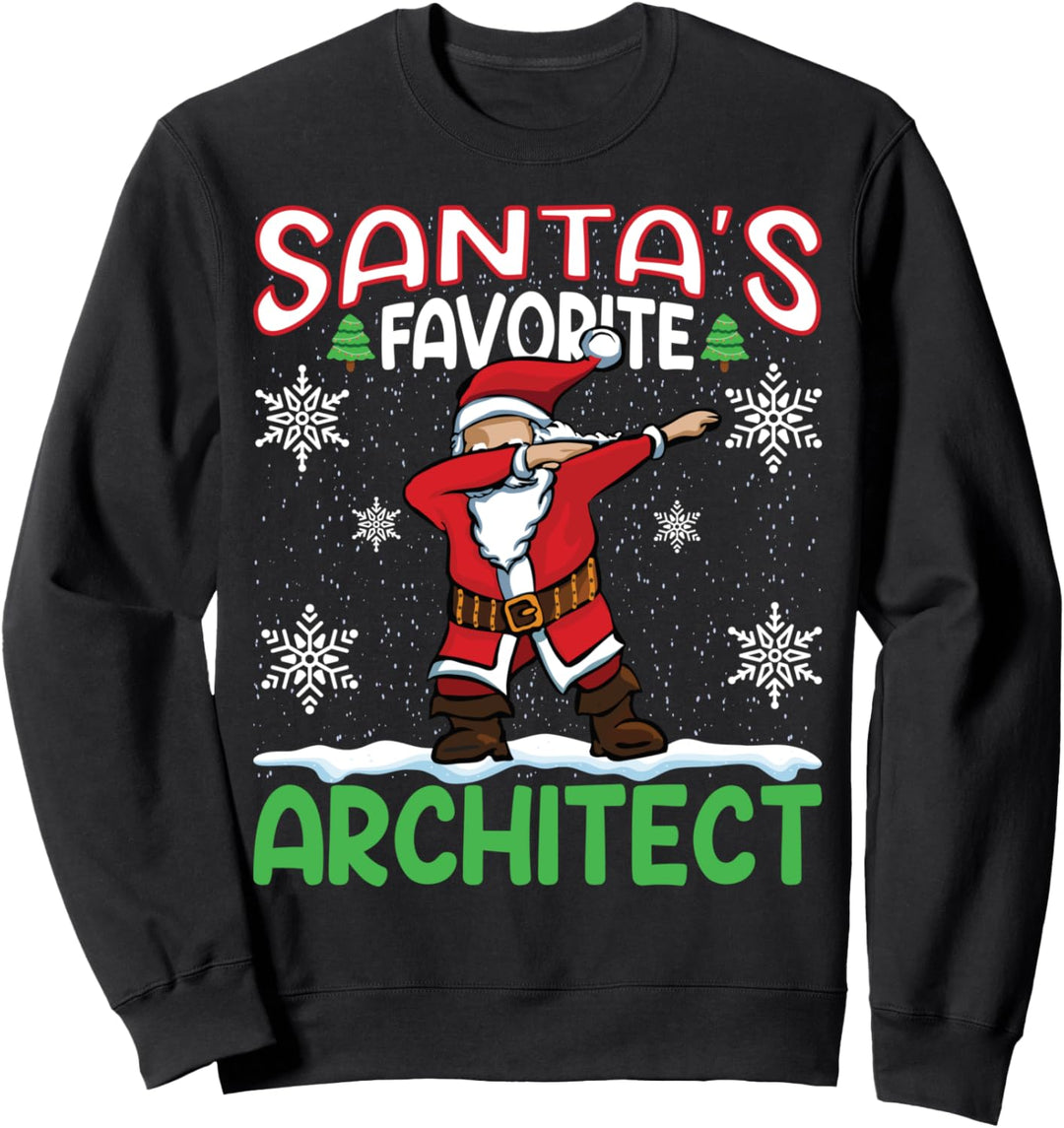 Dab Santa's Favorite Architect Christmas Santa Dabbing Sweatshirt