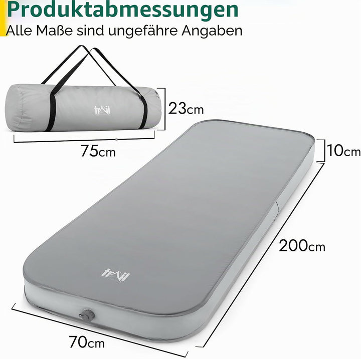 trail outdoor leisure Doppelte Camping Isomatte Selbstaufblasend Ultraleicht, Aufblasbare Isoliermat
