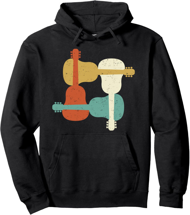 Klassische Gitarre Gitarrenspieler Gitarrist Klassik I Retro Pullover Hoodie