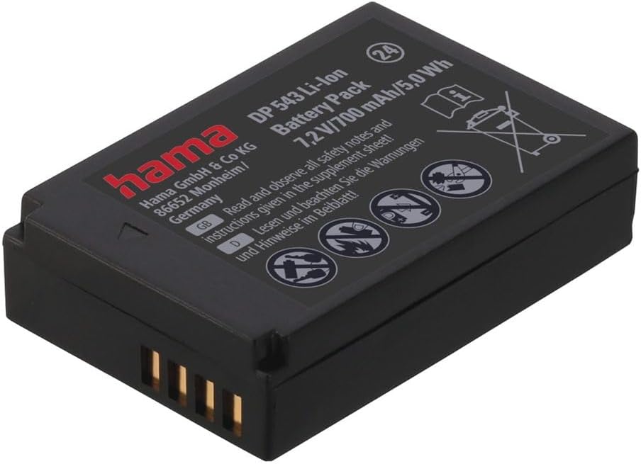 Hama Li-Ion Akku „DP543“ für Canon LP-E12 (Liion Akku, Ersatzakku, Akku Pack, Akku 700mAh, Li Ion Ak