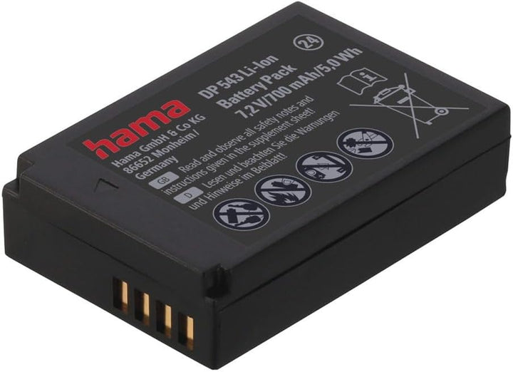 Hama Li-Ion Akku „DP543“ für Canon LP-E12 (Liion Akku, Ersatzakku, Akku Pack, Akku 700mAh, Li Ion Ak