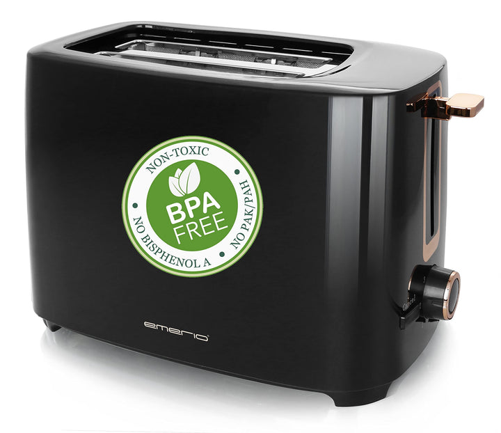 Emerio TO-125131.1 Toaster mit 2 extra Breiten Toastschlitzen für 2 Toastscheiben in einem Rutsch, h