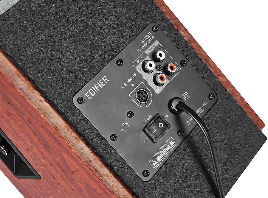 Edifier R1700BT Lautsprecher-Set 2 Regallautsprecher analoge + digitale Anschlüsse Bluetooth Echthol