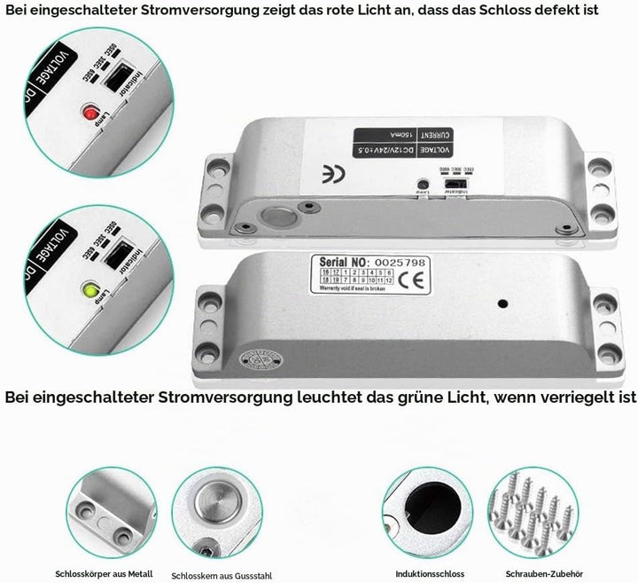 Elektrisches Schloss Drop Bolt Lock mit Zeitverzögerung DC 12V Fail Safe mit Zeitverzögerung für das