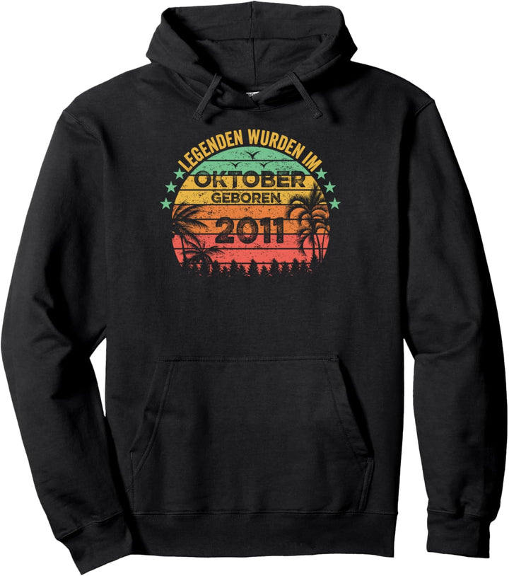 10. Geburtstag Oktober 2011 Jahrgang 10 Jahre Vintage Pullover Hoodie