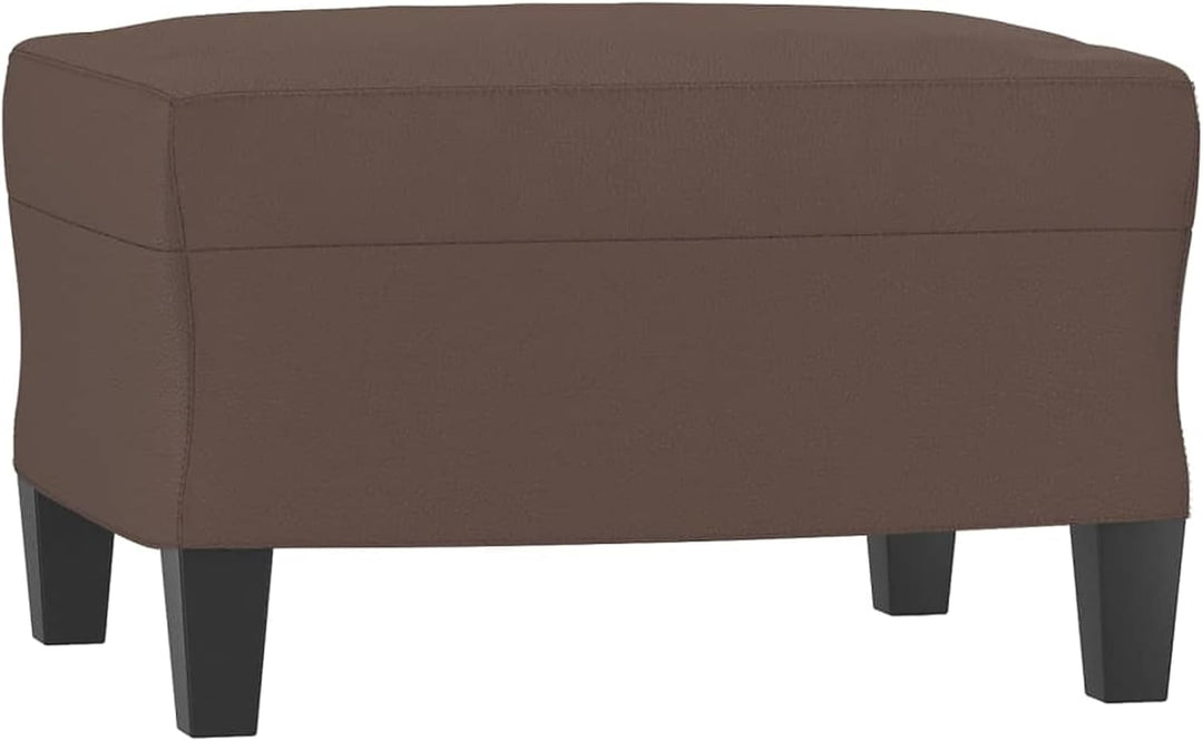 Fusshocker Braun 60x50x41 cm Kunstleder Model349337