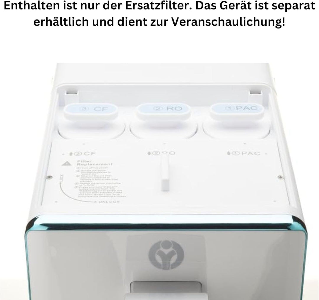 AuRa CF Ersatzfilter für Auftisch-Umkehrosmoseanlage W19 und W23 mit Wasserstoff-Ionisator und Heiss
