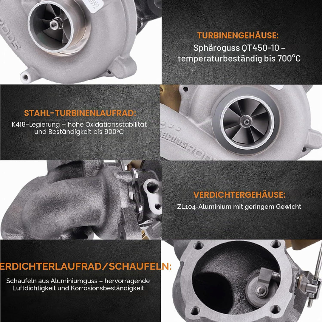 maXpeedingrods Turbo Turbocompresor de Motor Coche K04-001 53049500001 06A145704S