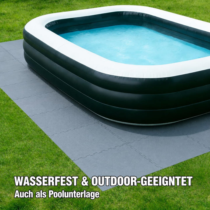 BodenMax Bodenschutzmatte Sportmatte Puzzlematte Fitnessmatte rutschfest Bodenschutz Pool Unterlegma