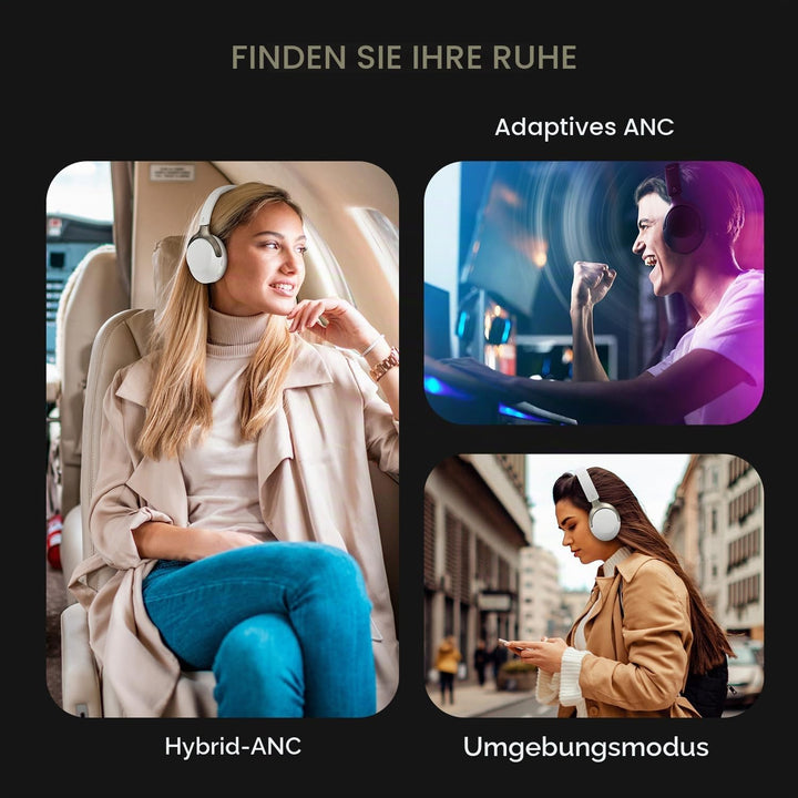 CREATIVE Zen Hybrid SXFI Kabellose Over-Ear-Kopfhörer mit Super X-Fi-Technologie, adaptiver hybrider