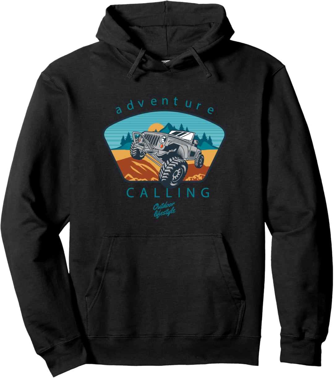 Offroad Geländewagen - Adventure Calling Outdoor Lifestyle Pullover Hoodie