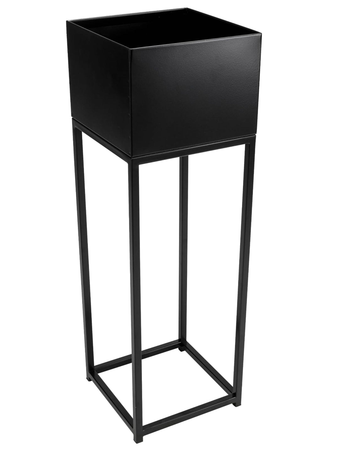 VIVANNO Blumentopf auf Ständer mit Beinen Füssen Elevate Square 79 cm, Schwarz, 79x25x25 cm Square