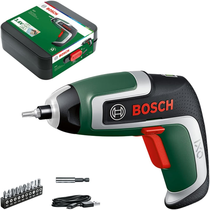 Bosch Kompakt-Akkuschrauber IXO (7. Generation, 3,6V / 2,0Ah, 5,5Nm, Micro-USB-Kabel, kompatibel mit