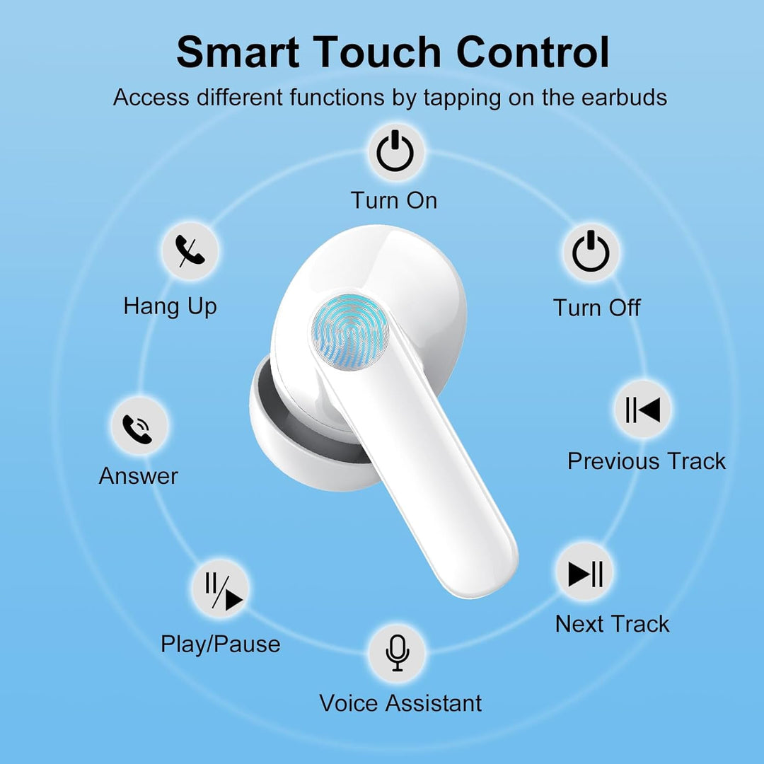 Kopfhörer Kabellos Bluetooth, In Ear Kopfhörer Bluetooth 5.3 mit 4 ENC Noise Cancelling Mic, 2026 Ne