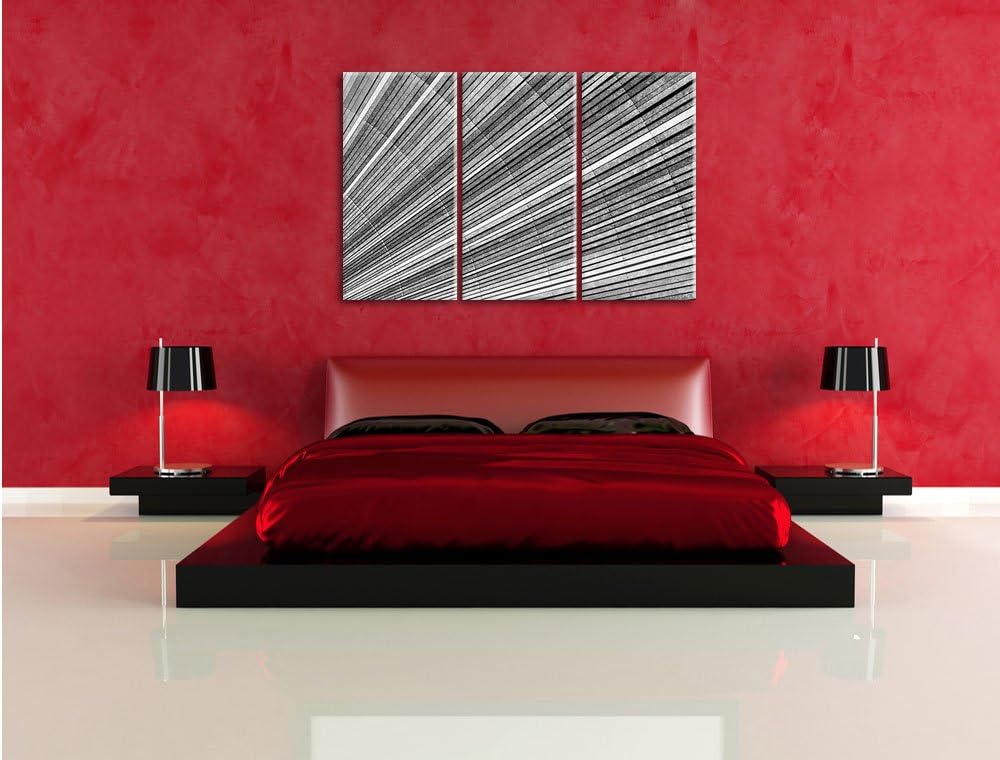 Pixxprint Bunter Farbfächer als Leinwandbild/Grösse: 3 Teilig (120x80) cm/Wandbild/Kunstdruck/fertig