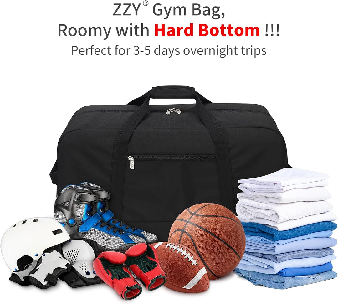 ZZY 55L Sporttasche Herren Gym Sport Tasche - 25 Zoll Reisetasche Duffle Bag mit Hartboden für Woche