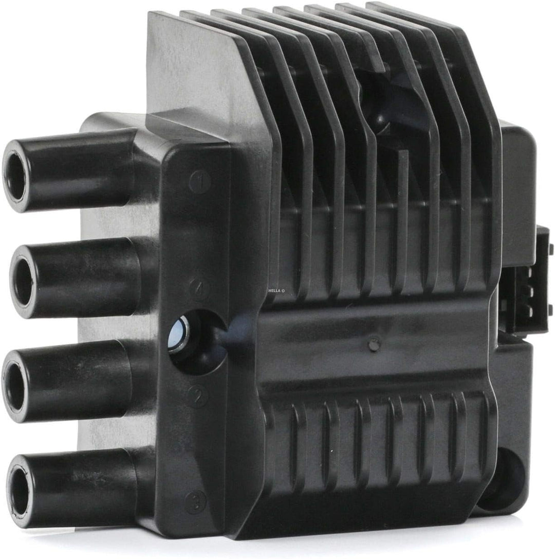HELLA 5DA 193 175-651 Zündspule - 12V - 4-polig - Blockzündspule - geschraubt