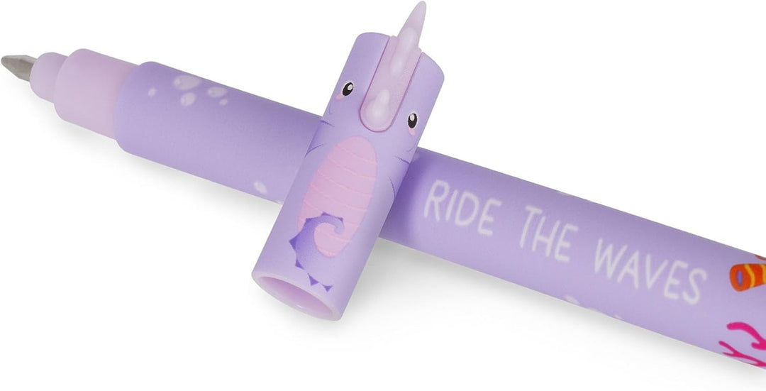 LEGAMI - 3er Set Gel Radierstifte, Unter dem Meer, Stifte mit radierbarer Tinte, Türkis, Schwarz, Li